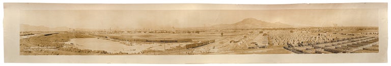 Item #443328 [Panoramic Photograph]: "Camp Cotton" The Mexican Border Home of the 2nd - 1st and 5th Georgia Infantry. U.S.N.G. El Paso, Texas Nov. 25th 1916 [and] Rio Grande in Foreground. Juarez, Mexico in Background