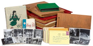 Item #443392 A Young Woman’s Collection of Girl Scout and High School Scrapbook Photo Albums,...