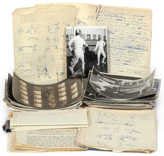 Item #443637 Edward Vebell’s Manuscript on Fencing and Accompanying Photographs, circa 1960-61....