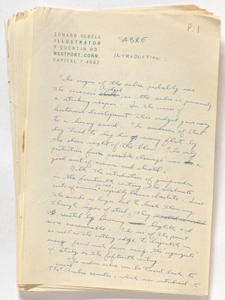 Edward Vebell&rsquo;s Manuscript on Fencing and Accompanying Photographs, circa 1960-61