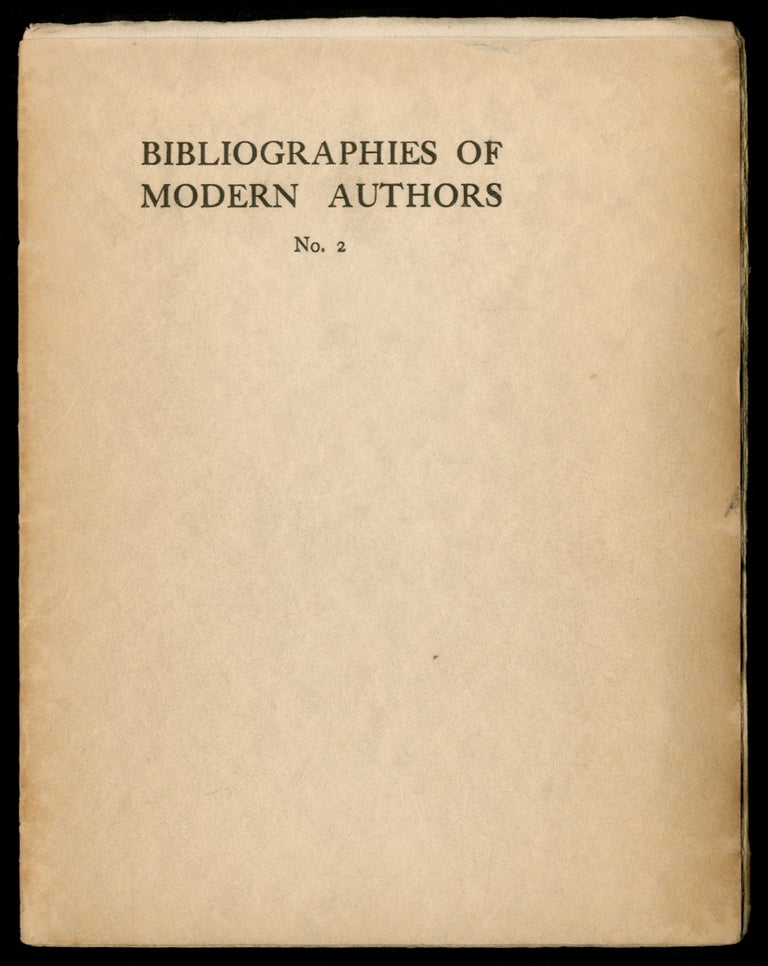 Item #443824 Bibliographies of Modern Authors No. 2: John Masefield. John MASEFIELD, I A. Williams.