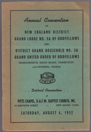 Item #444548 (Program): Annual Convention of New England District Grand Lodge No. 5A of...