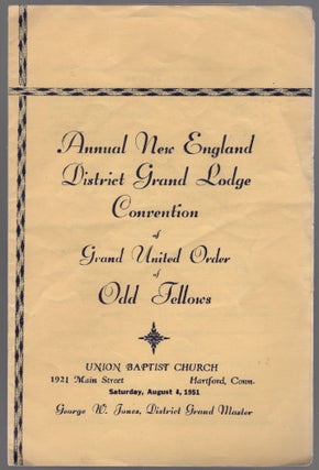Item #444552 (Program): Annual New England District Grand Lodge Convention of Grand United Order...