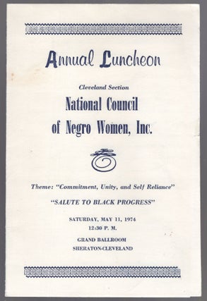 Item #444554 (Program): Annual Luncheon Cleveland Section National Council of Negro Women, Inc....