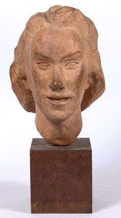 Item #444615 Bust of Simone de Beauvoir, 1955. Florence Elizabeth Riefle BAHR, Simone de Beauvoir