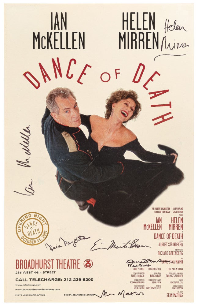 Item #444818 [Theatrical Poster]: Dance of Death. Ian McKELLEN, Helen Mirren.