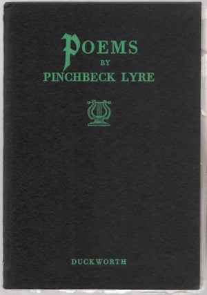 Item #445089 Poems. Pinchbeck LYRE, Siegfried Sassoon
