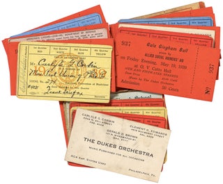 Item #445260 [Archive]: African-American Jazz Musician's Membership and Business Cards. Carlyle...