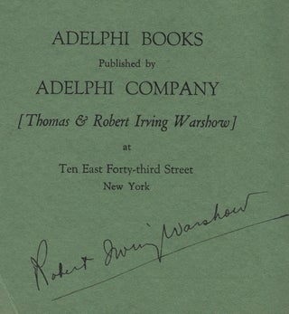 Catalog of Adelphi Books. Fall, 1925