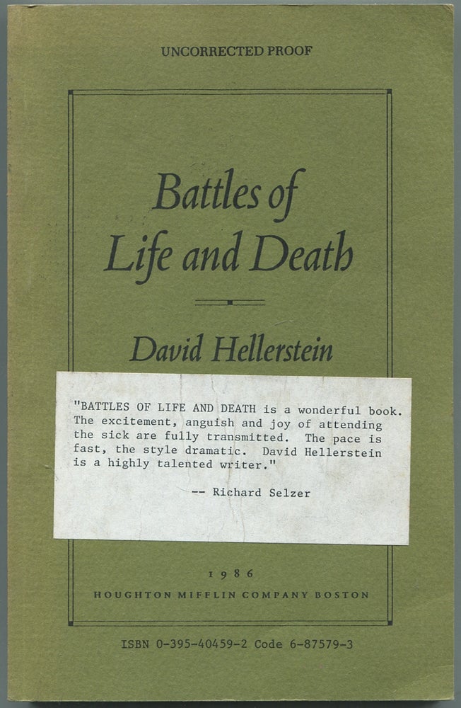 Item #445460 Battles of Life and Death. David HELLERSTEIN.