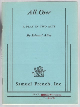 Item #445480 All Over. Edward ALBEE