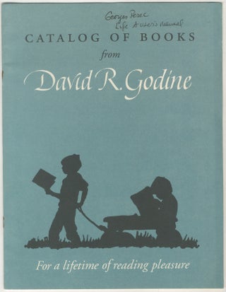 Item #445945 Catalog of Books from David R. Godine: For a Lifetime of Reading Pleasure