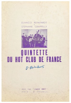 Item #446050 [Program]: Django Reinhardt & Stephane Grappelly. Quinette Du Hot Club De France....
