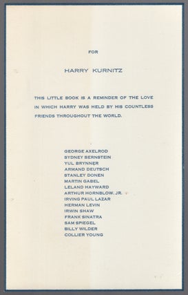 Harry Kurnitz 1908-1968