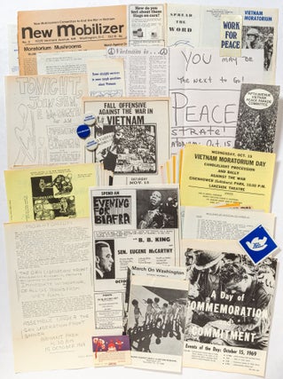 Item #447595 [Archive]: Vietnam War Protest Flyers From the First and Second Moratorium to End...