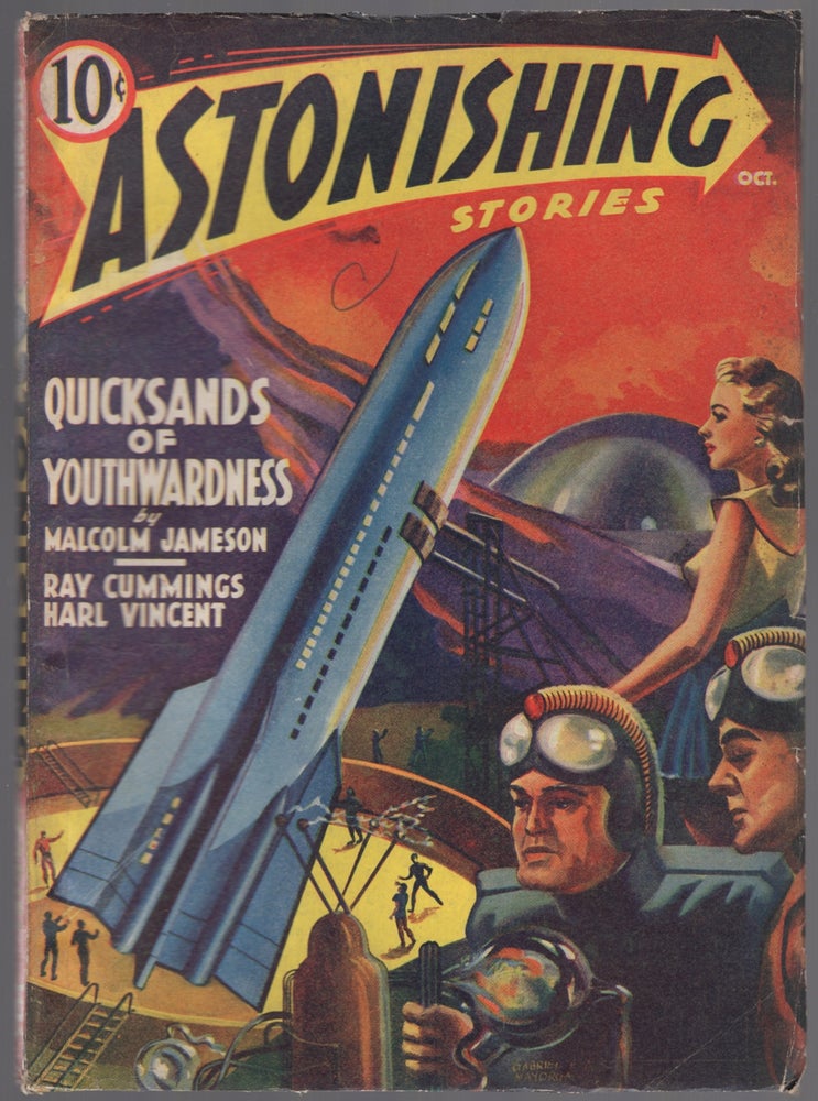 Item #447791 Astonishing Stories - Vol. 2, No. 1, October 1940. Ray CUMMINGS, Milton A. Rothman, Vincent Reid, E. A. Grosser, Malcolm Jameson, Raymond Z. Gallun, Harl Vincent.