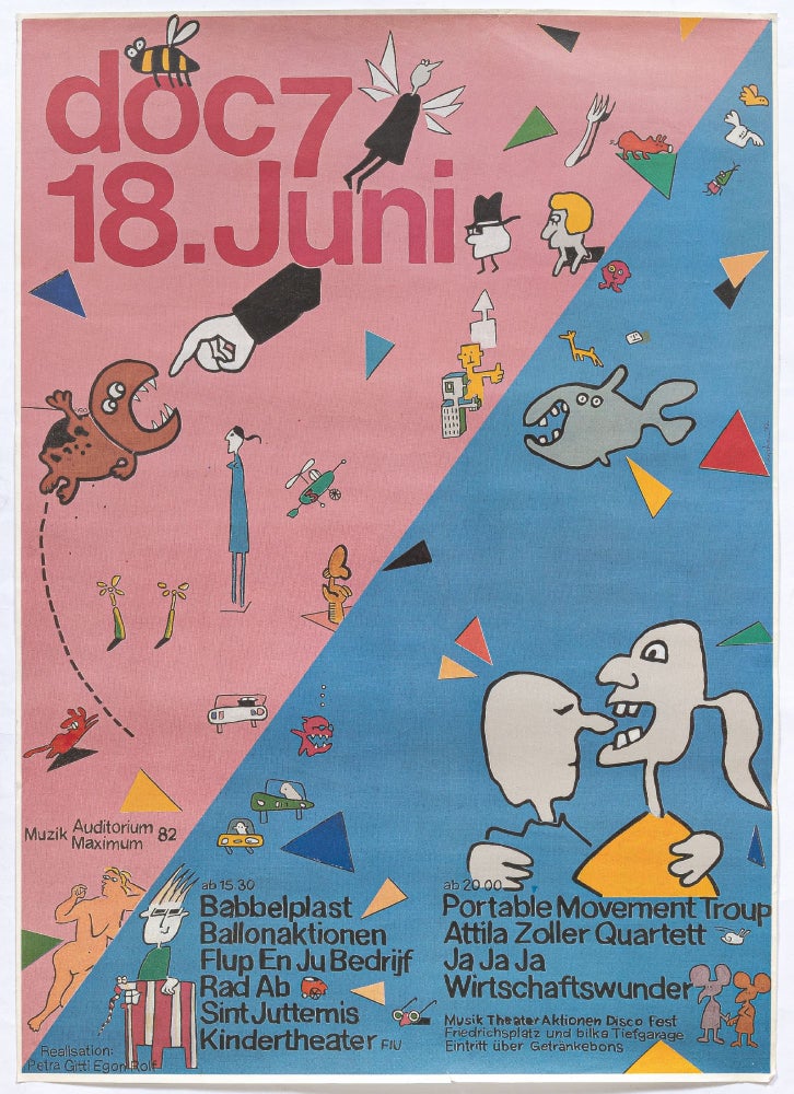 Item #448257 (Poster): Doc 7. 18 Juni. Musik Theater Aktionen Disco Fest