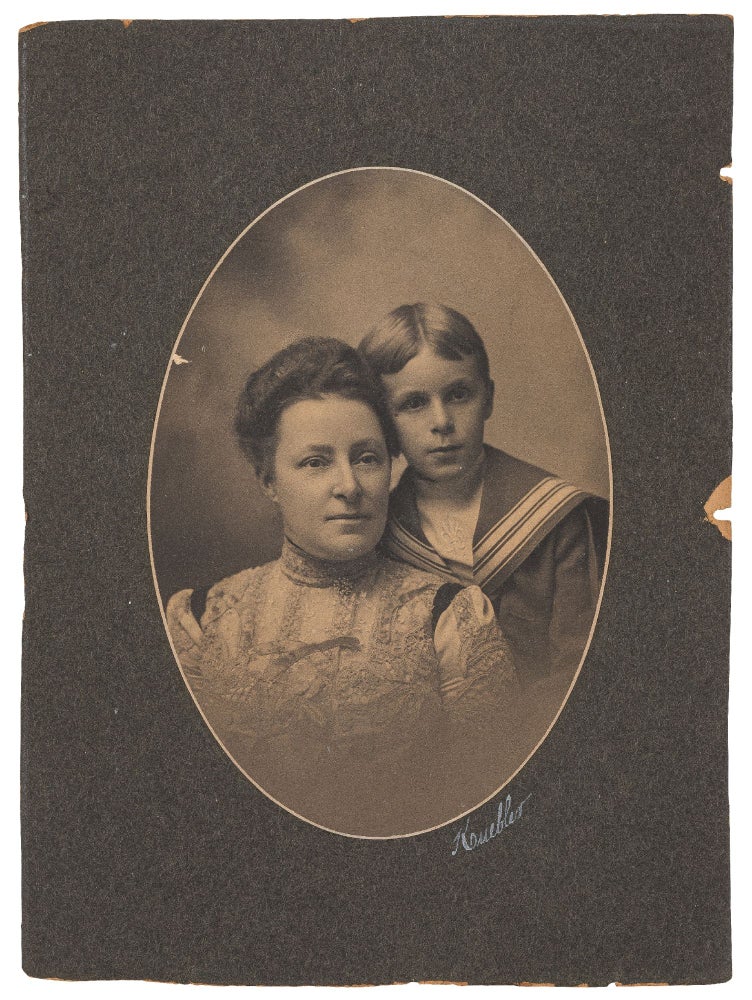 Item #448411 [Cabinet card]: Portrait Photograph of William T. Tilden, 2nd with his mother. William T. TILDEN, 2nd.