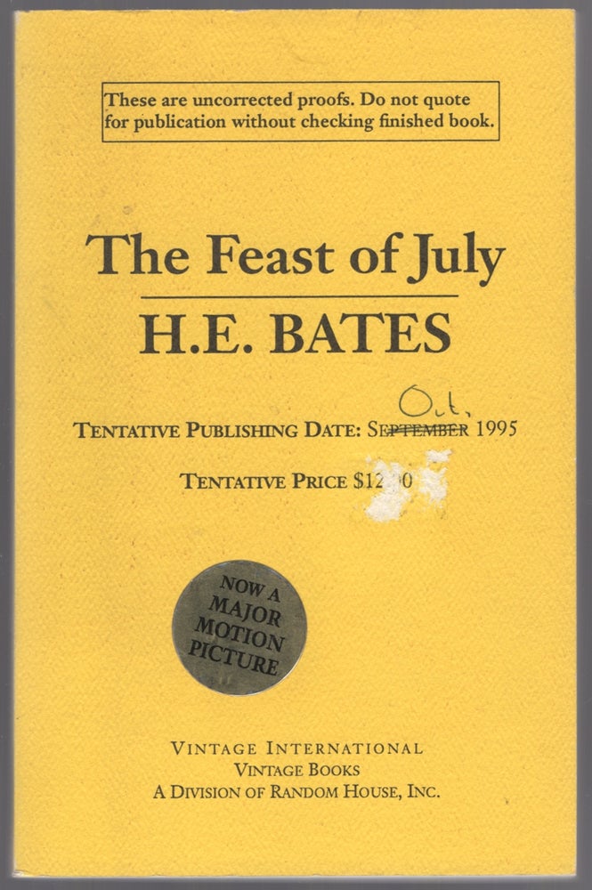 Item #448725 The Feast of July. H. E. BATES.