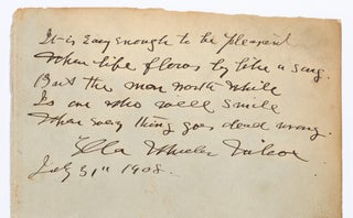 Item #448905 Four Leaves from the Guest Book of The Abbey Inn, now the site of The Cloisters,...