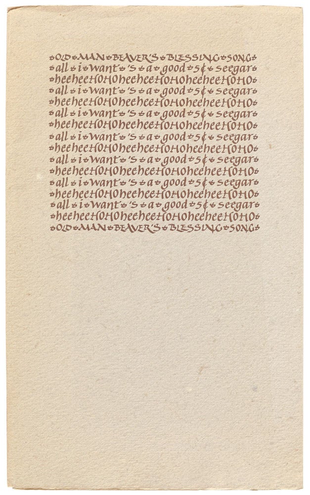 Item #449789 Seneca Journal 1: A Poem of Beavers. Jerome ROTHENBERG.