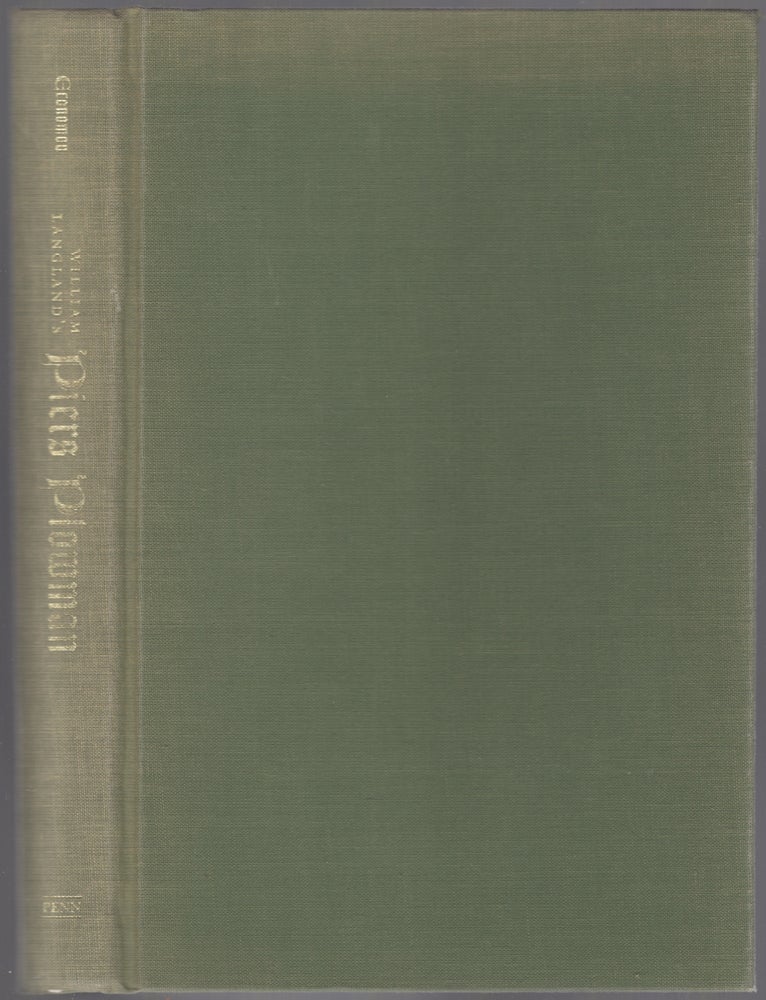 Item #449981 William Langland's "Piers Plowman": The C Version. A Verse Translation by George Economou. George ECONOMOU, William Langland.
