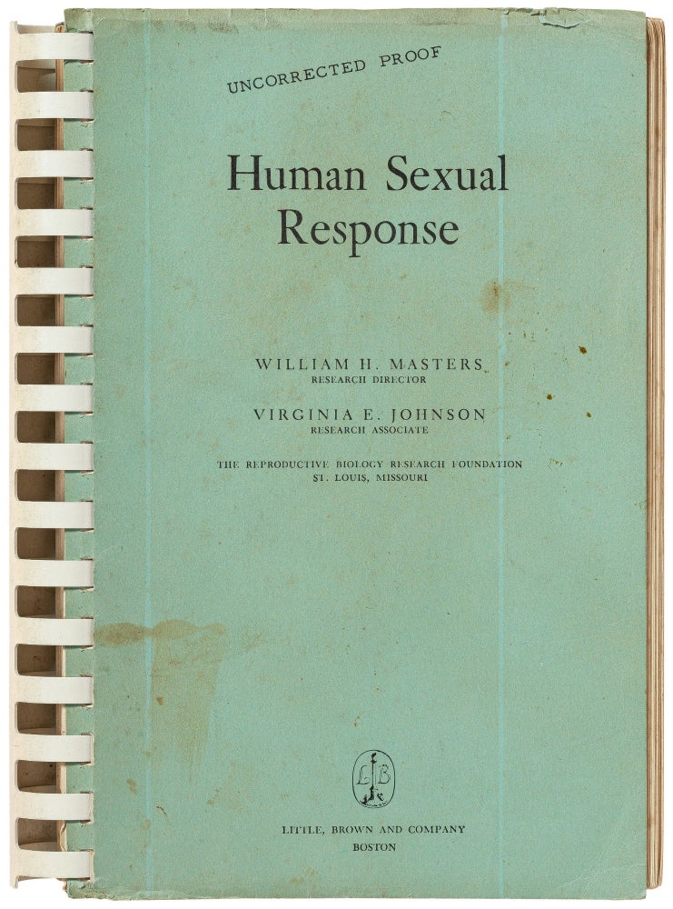 Item #450419 Human Sexual Response. William H. MASTERS, Virginia E. Johnson.