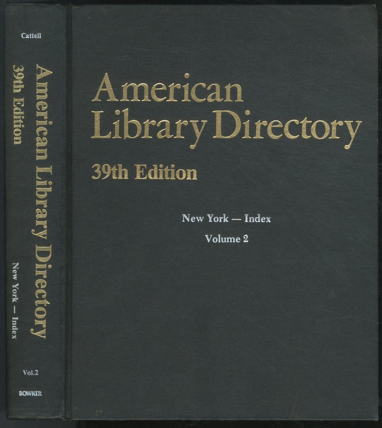 Item #450976 American Library Directory. 39th Edition. Volume Two (ONLY)