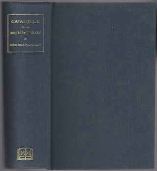 Item #451011 Catalogue of Library of Brevet Lieutenant Colonel John Page Nicholson U.S. Vols....