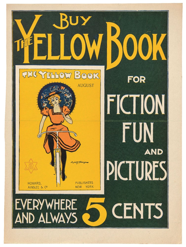 Item #451304 [Broadside]: Buy the Yellow Book for Fiction Fun and Pictures. Sydney ADAMSON.