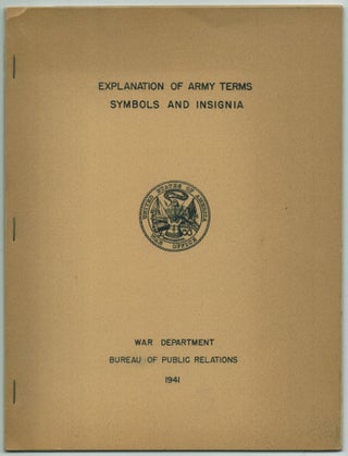Item #452206 Explanation of Army Terms, Symbols, and Insignia [Cover Title