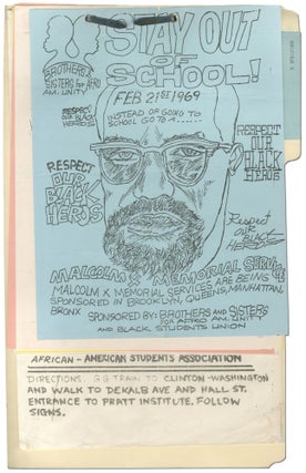 Item #452752 [Archive]: Malcolm X Memorial Service Flyers. Malcolm X