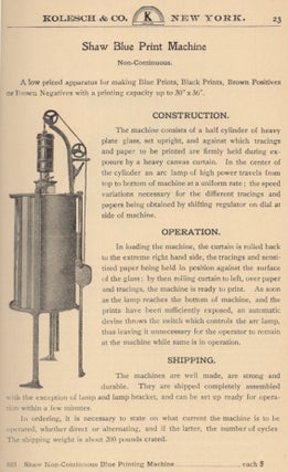 Illustrated Catalogue and Price-List of Drawing and Tracing Papers, Sun Print Papers and Equiptments, Drawing Instruments and Materials, Surveying Instruments, Accessories, etc. [Cover title] Catalogue of Kolesch & Co.