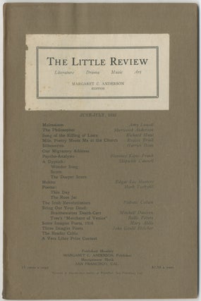 Item #453140 The Little Review – Vol. 3, No. 4: June-July, 1916. Margaret ANDERSON, Amy Lowell...