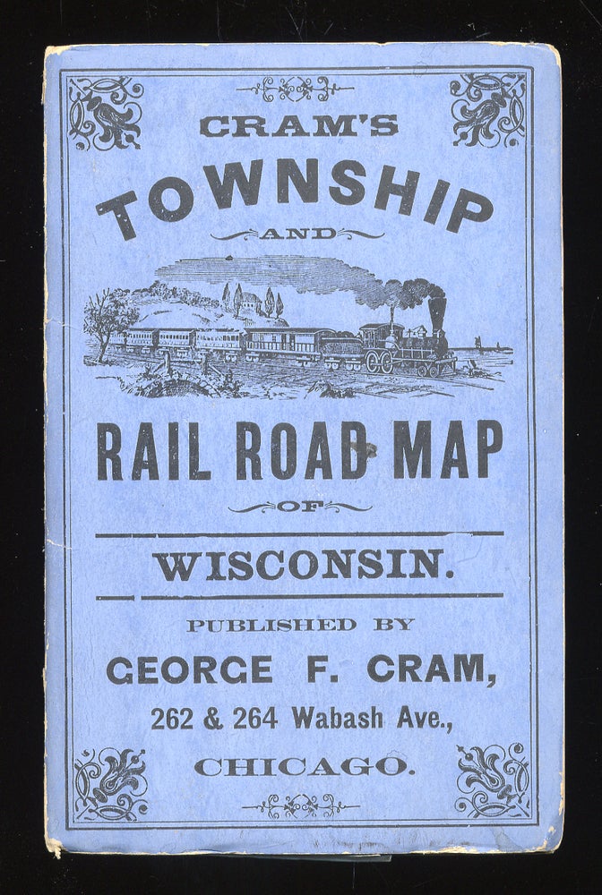 Item #45320 Cram's Township and Rail Road Map of Wisconsin