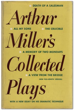 Item #453520 Arthur Miller's Collected Plays. Arthur MILLER