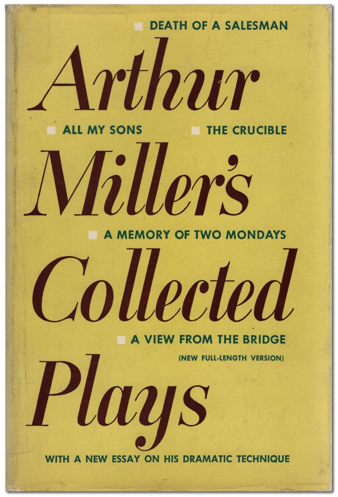 Item #453520 Arthur Miller's Collected Plays. Arthur MILLER.