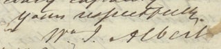 Autograph Letter Signed ("Wm. J. Albert")