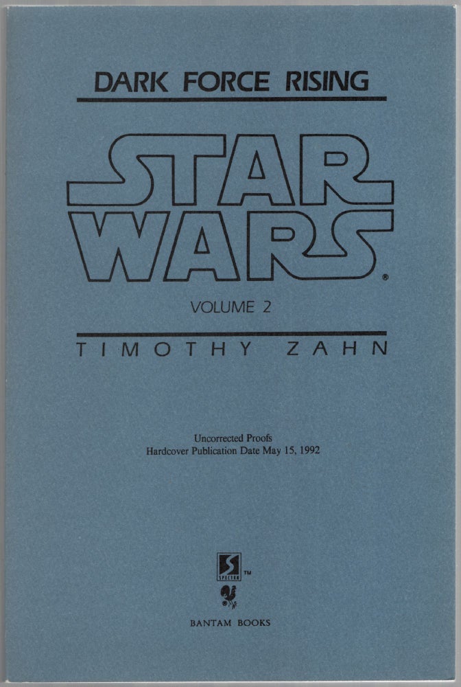 Item #454722 Star Wars: Dark Force Rising. Volume 2. Timothy ZAHN.