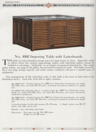 [Trade Catalog]: Catalog No. 15: Modern Printing Office Furniture Printers' and Bookbinders' Materials