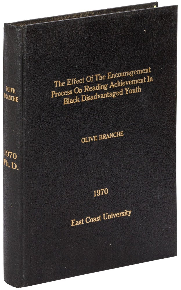 Item #455442 The Effect of the Encouragement Process on Reading Achievement in Black Disadvantaged Youth. Olive BRANCHE.