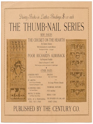 Item #455445 (Publisher's broadside): Dainty Books in Leather Bindings, $1.00 The Thumb-Nail...