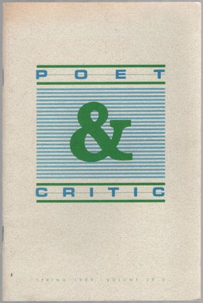 Item #455609 Poet & Critic - Spring 1989