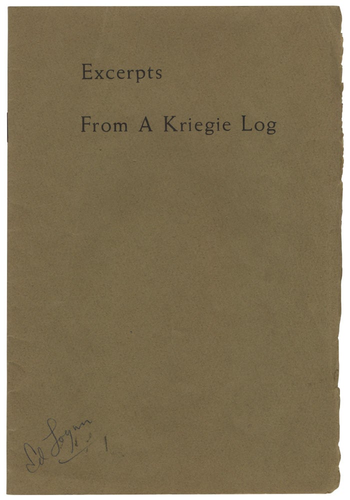 Item #455907 [Cover Title]: Excerpts from a Kriegie Log. 20th P.O.W. Reunion Stalag Luft III. Dayton, Ohio April 24th 1965. . B. BOYLE, oseph.