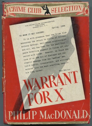 Item #456101 Warrant for X. Philip MacDONALD