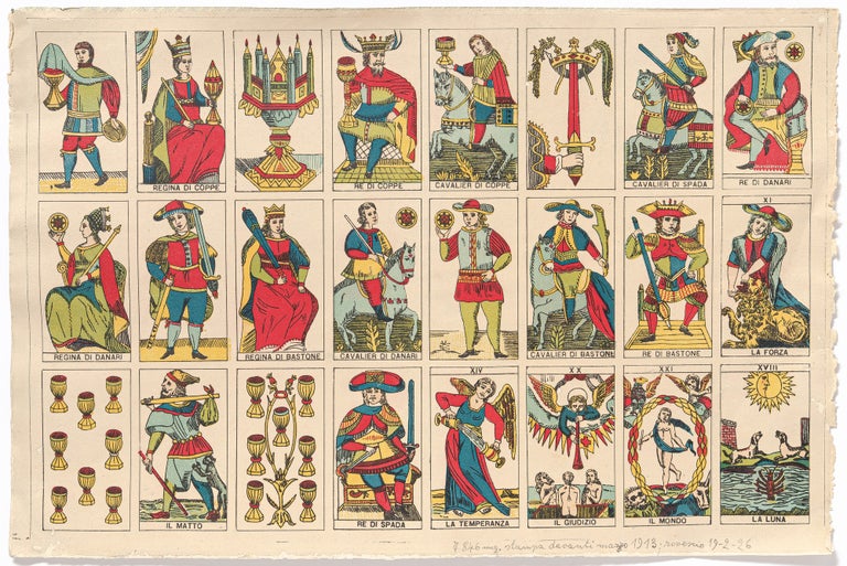 Archive]: A Collection of Tarot Cards in Uncut and Proof State. Faustino SOLESIO.