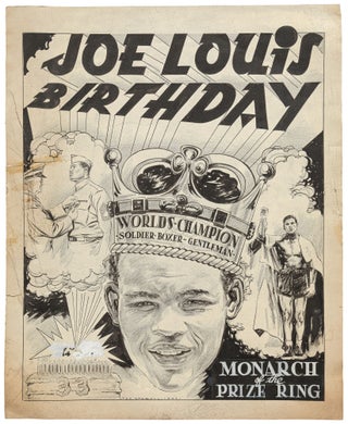 Item #456290 [Original Art]: Joe Louis Birthday: Monarch of the Prize Ring. World's Champion....