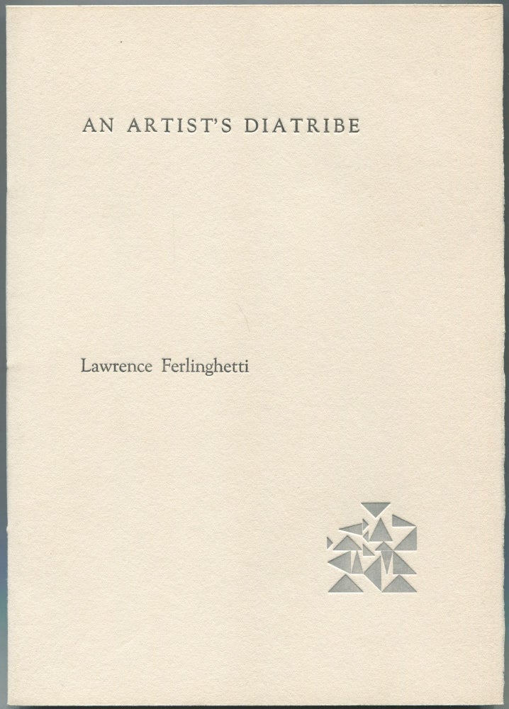 Item #456657 An Artist's Diatribe. Lawrence FERLINGHETTI.