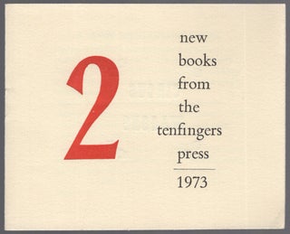 Item #456834 [Catalog]: 2 New Books from the Tenfingers Press