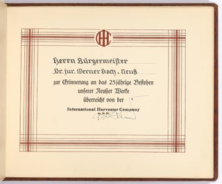 [Album]: International Harvester Company Neusser Werke, Neusser Am Rhein. 25 Jahre: 1909-1934